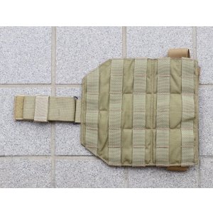 画像:  米軍イーグルMLCSレッグパネル黒ファスロット カーキ