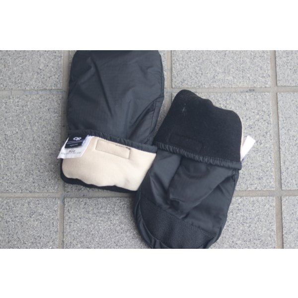 画像3: 米軍OR(アウトドアリサーチ)防寒ミトングローブライナー黒MEDIUM (3)