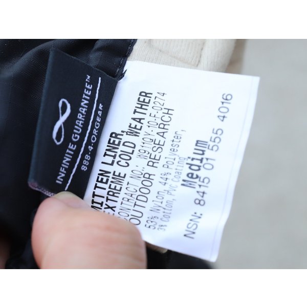 画像5: 米軍OR(アウトドアリサーチ)防寒ミトングローブライナー黒MEDIUM (5)