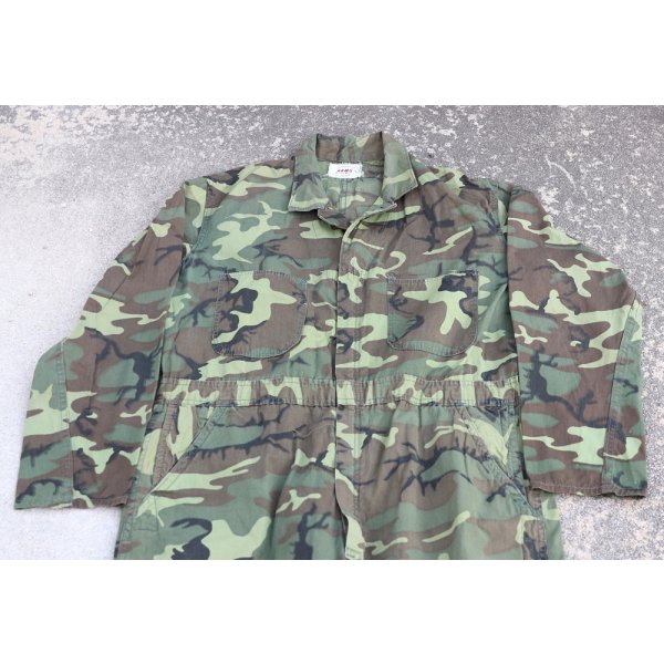 画像3: カモ カバーオールERDLグリーンリーフ迷彩LARGE (3)