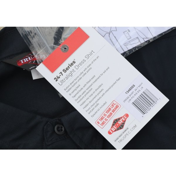 画像6: TRU-SPEC 24-7ウルトラライトドレスシャツ 紺LARGE-REGULAR新品 (6)