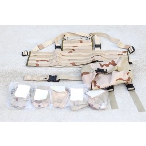 画像: 米軍放出FEDERAL COVERS & TEXTILES製RACKベスト ポーチ6個付きセット3Cデザート迷彩OD縁タイプ 新品