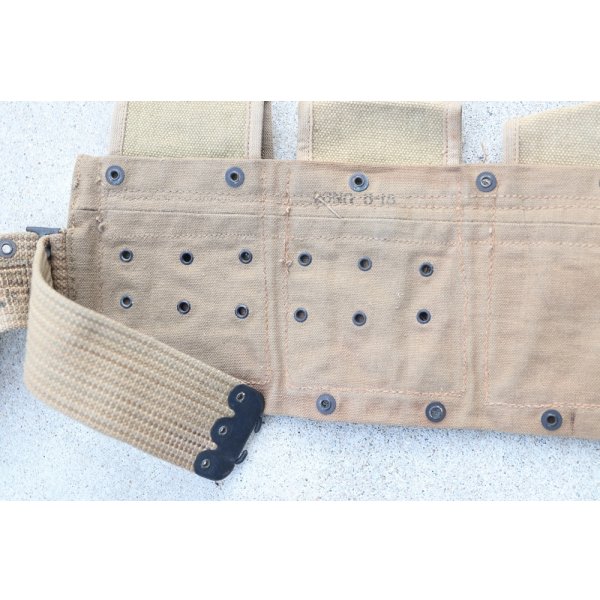 画像4: 第一次世界大戦 米軍M1918 BAR用マガジンベルト カーキ (4)