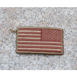 画像: LBT-1781リバースタイプ星条旗フラッグパッチ デザートカラー色 新品