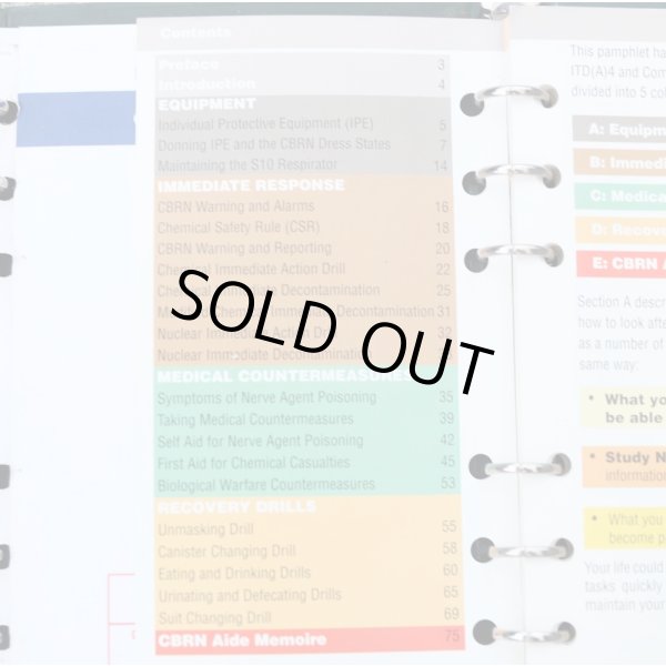 画像8: 英軍陸軍バインダー入りCBRN・負傷者救護マニュアル (8)