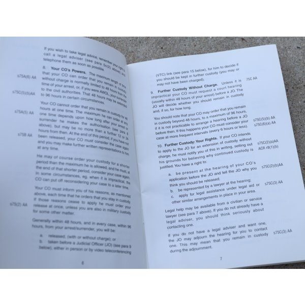 画像5: 英軍陸軍逮捕起訴時マニュアル (5)