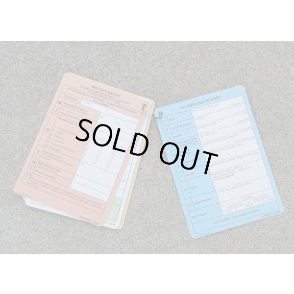 画像11: 英軍 報告・記録カードセット (11)