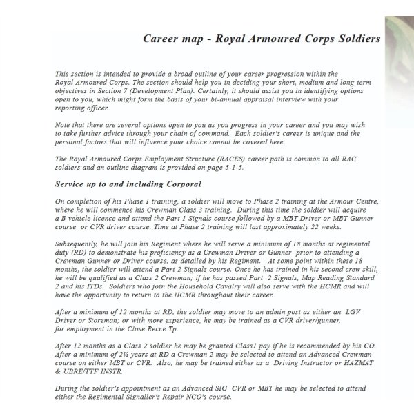 画像12: 英軍陸軍個人発展記録ファイル (12)