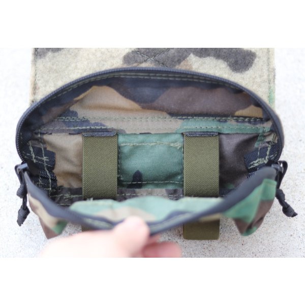 画像3: 米軍放出オンワードリサーチSIMPポーチ ウッドランド迷彩 新品 (3)