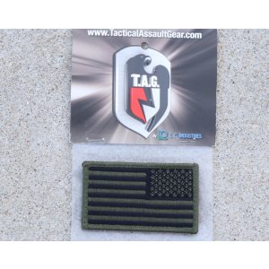 画像: TAGリバースタイプ星条旗フラッグパッチOD新品