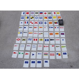 画像: 米軍 米海軍 国際信号旗カード75枚セット