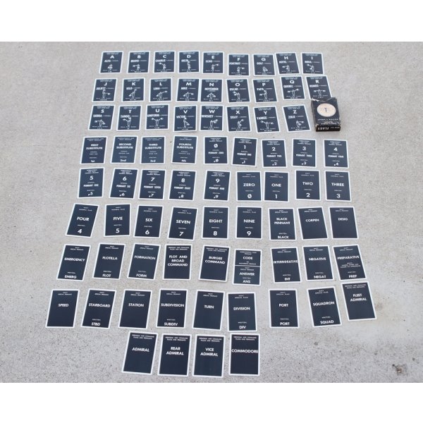 画像2: 米軍 米海軍 国際信号旗カード75枚セット (2)