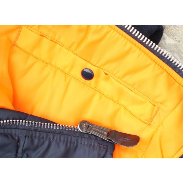 画像5: バレーアパレルMA-1フライトジャケット紺X-SMALL新品 (5)