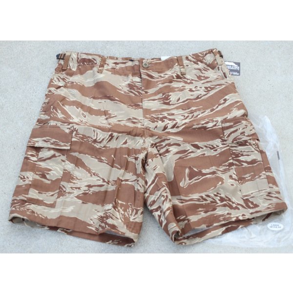 画像1: TRU-SPECタイガーストライププロダクツBDUショーツ デザートタイガーストライプ迷彩 新品 (1)