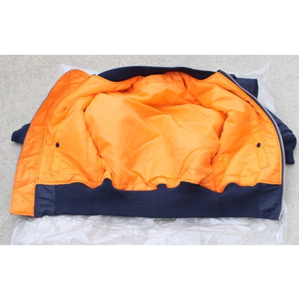 画像4: バレーアパレルMA-1フライトジャケット紺X-SMALL新品 (4)