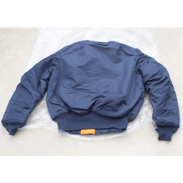 画像2: バレーアパレルMA-1フライトジャケット紺X-SMALL新品 (2)