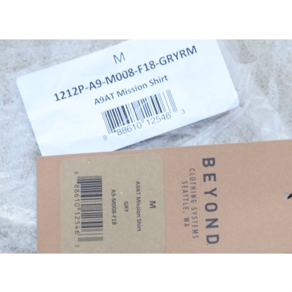 画像6: ビヨンドA9ATコンバットシャツ グレーMEDIUM-REGULAR新品 (6)