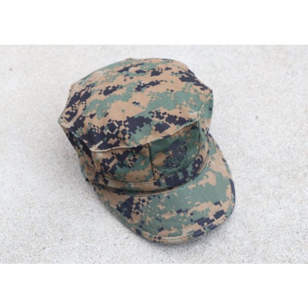 画像1: 米軍 米海兵隊MCCUU八角帽ウッドランドMARPAT迷彩キャップLARGE (1)