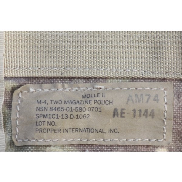 画像4: 米軍MOLLEII M4シングルマガジンポーチOEFCP(MULTICAM迷彩)後期型 新品 (4)