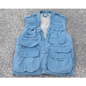 画像:  ウールリッチ ハンティングベスト 青LARGE