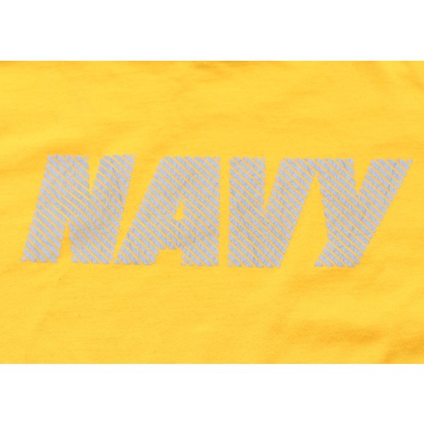 画像4: 米軍 米海軍トレーニングTシャツ黄SMALL (4)