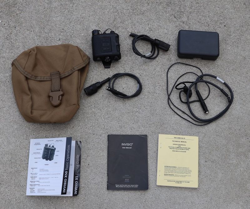 米軍INVISO/TEA X50 PTT・X5ヘッドセット - ミリタリーサープラス